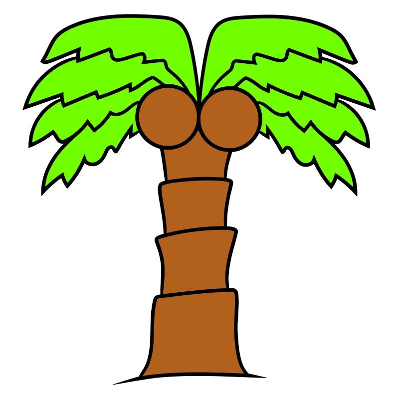 Palm Tree Island Tree Plage Vacances Noix de Mer Cool