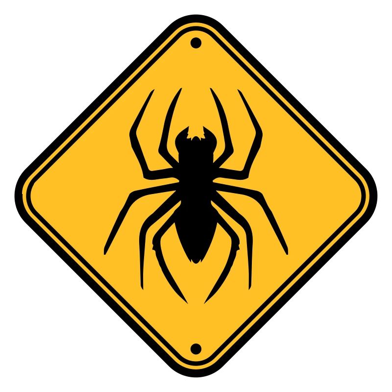 shield warning caution hazard caution zone spider
