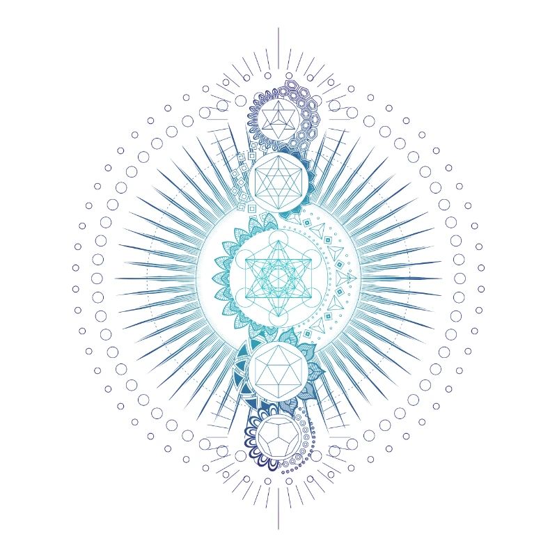 Sacred Geometry Metatron's Cube Gradient