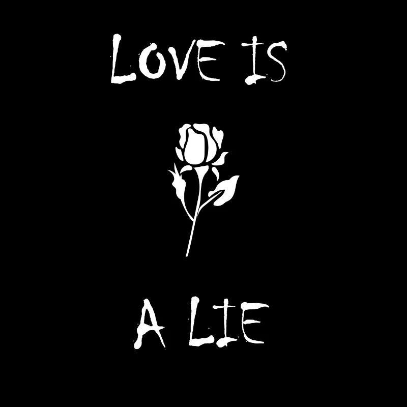 LOVE IS A LIE Emo Gothic Sad Broken Geschenkidee