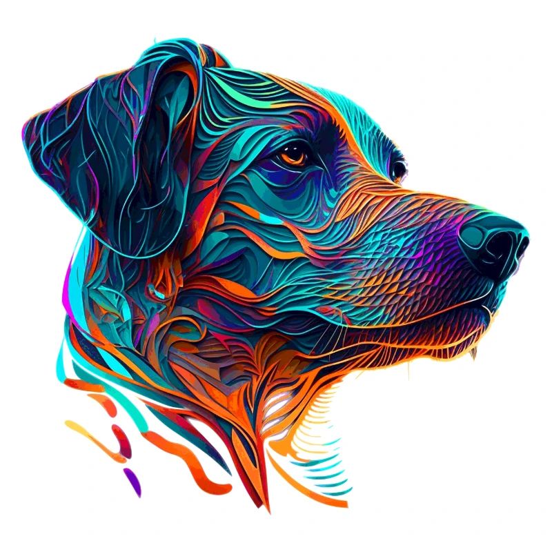 Rhodesian Ridgeback Hunderasse Vector Hund in bunt