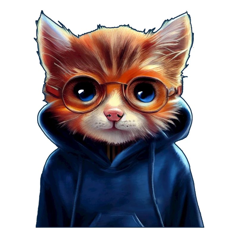 Süße Katze mit Pullover