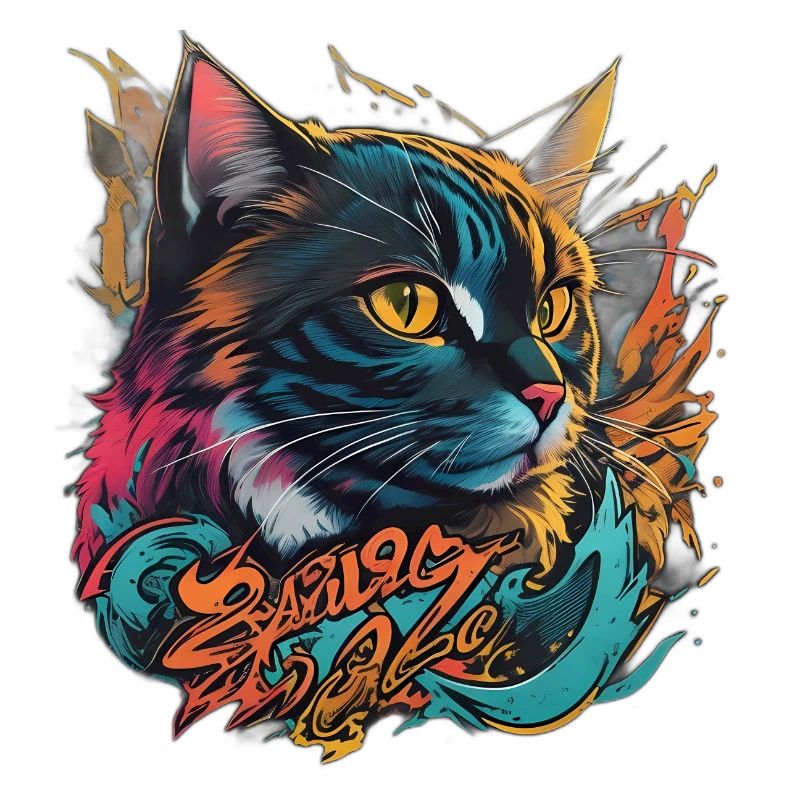 Beau design de chat
