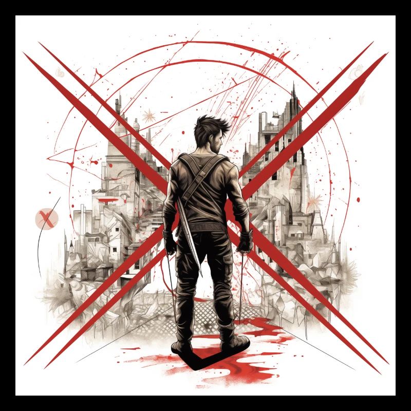 Comic Style "Red X"