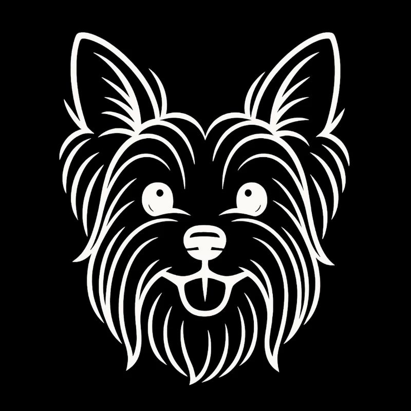 TinyPaws Black & White Edition Yorkshire Terrier w
