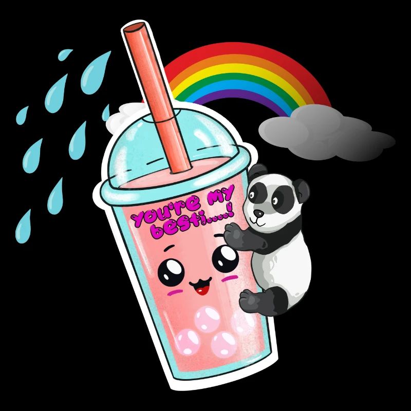 Bubble tea will ein Panda. Bubble tea Box