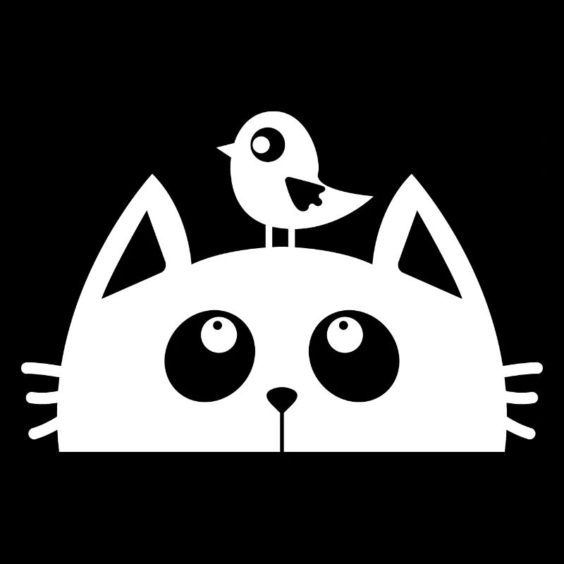 Chat oiseau mignon