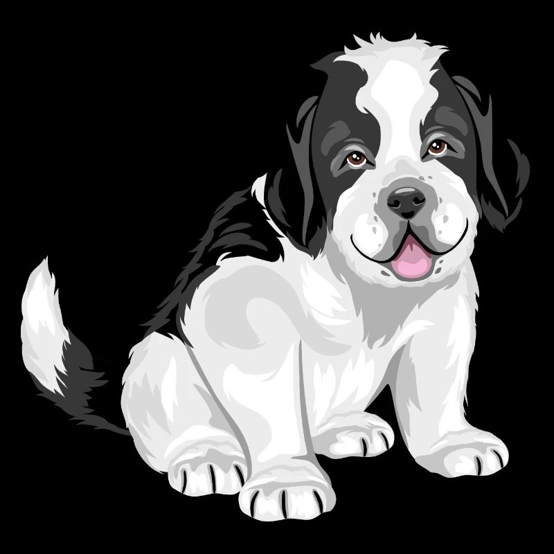 Mignon chiot Saint Bernard
