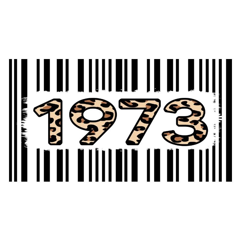 1973 anniversaire 49 ans code-barres léopard