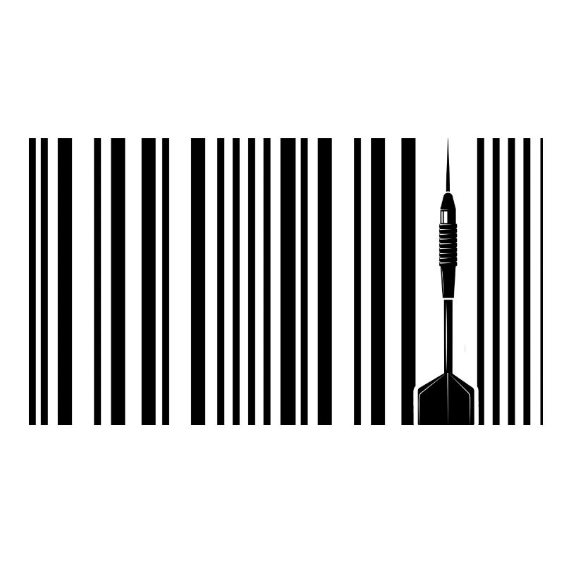 Fléchettes Joueur de fléchettes Fléchettes « Dart-Barcode-Dartcode »