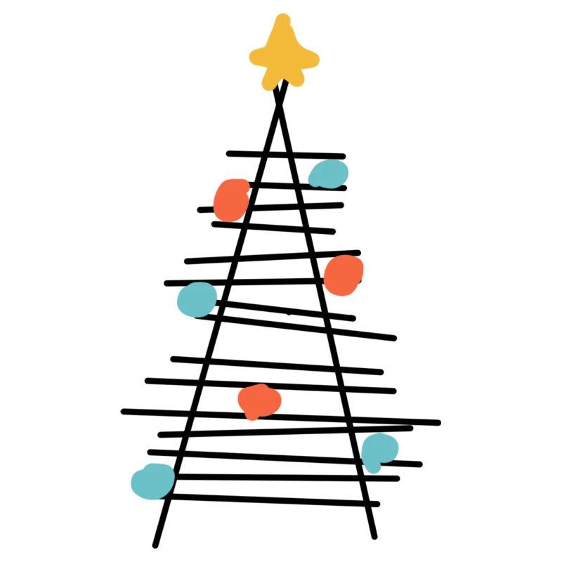 Farbenpunkt Baum Minimalismus