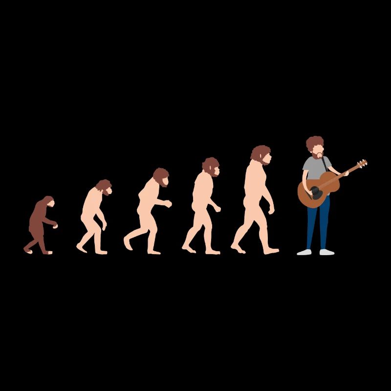 Evolution guitarist Funny gift idea