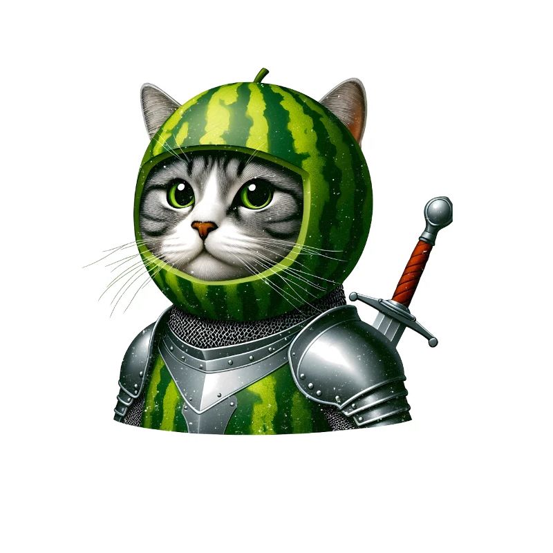 Chevalier chat pastèque