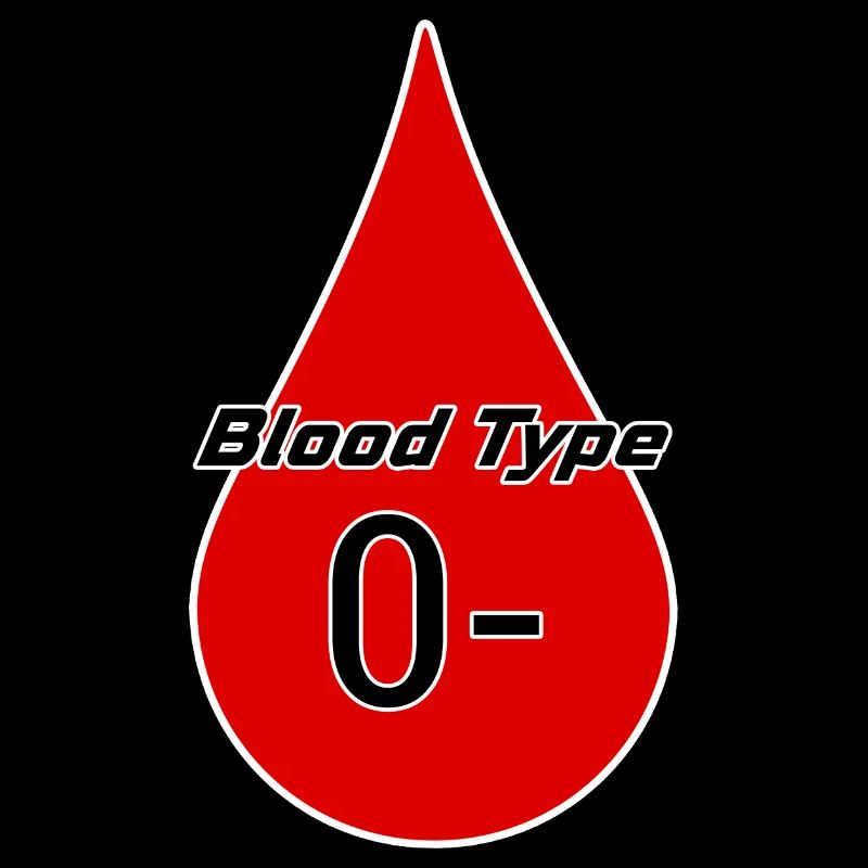 Blood group Rhesus factor 0 negative as a gift idea