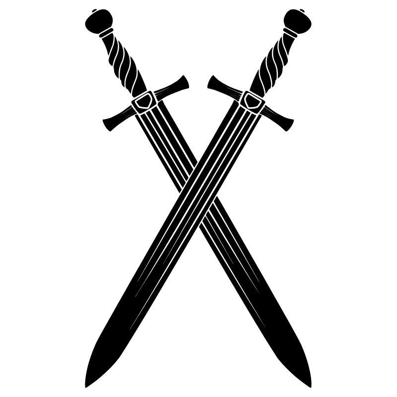 Épée deux épées croisées