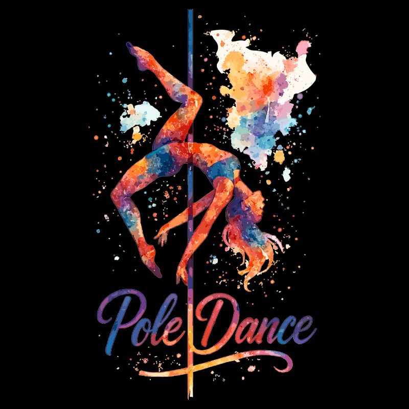 Pole Dance Pole Dancer Aquarelle Couleur Cadeau