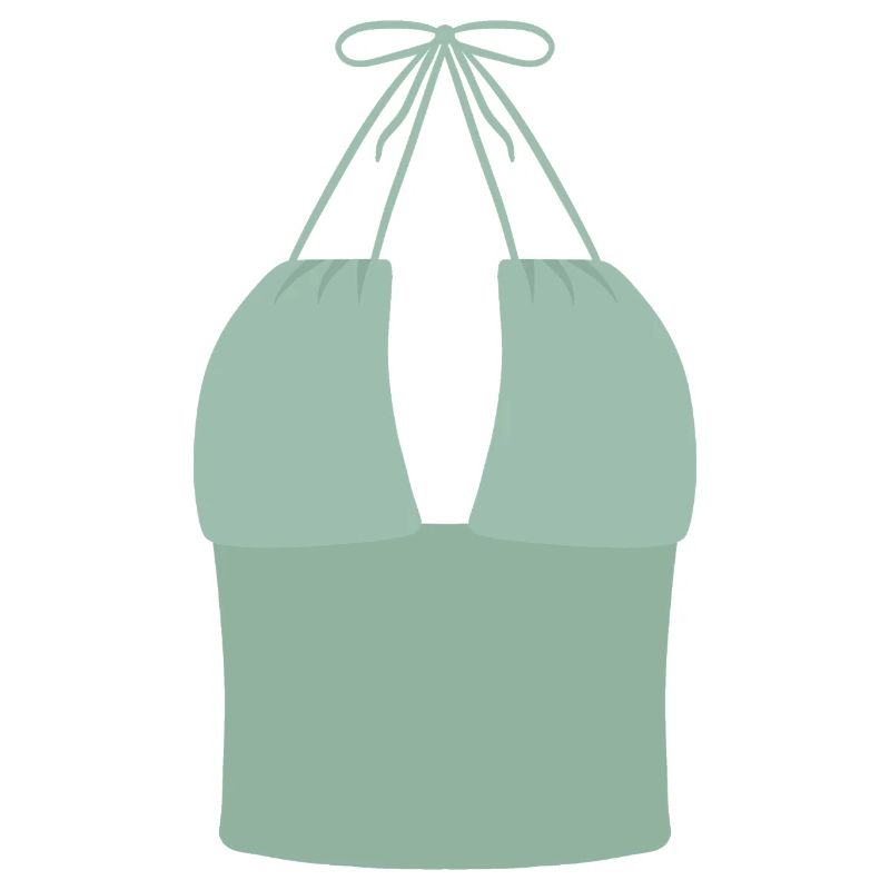 Mint Halter Bikini-Oberteil