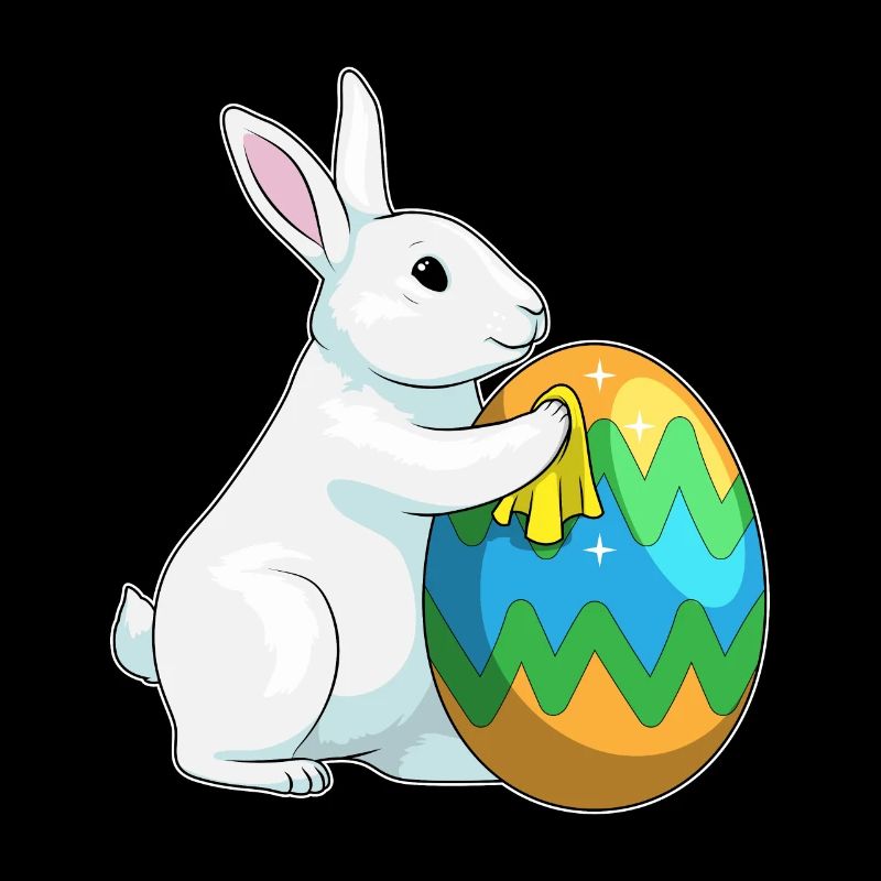 Bunny Easter Easter Egg Cleaning