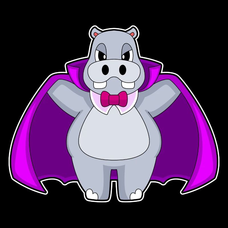Nilpferd Halloween Vampir