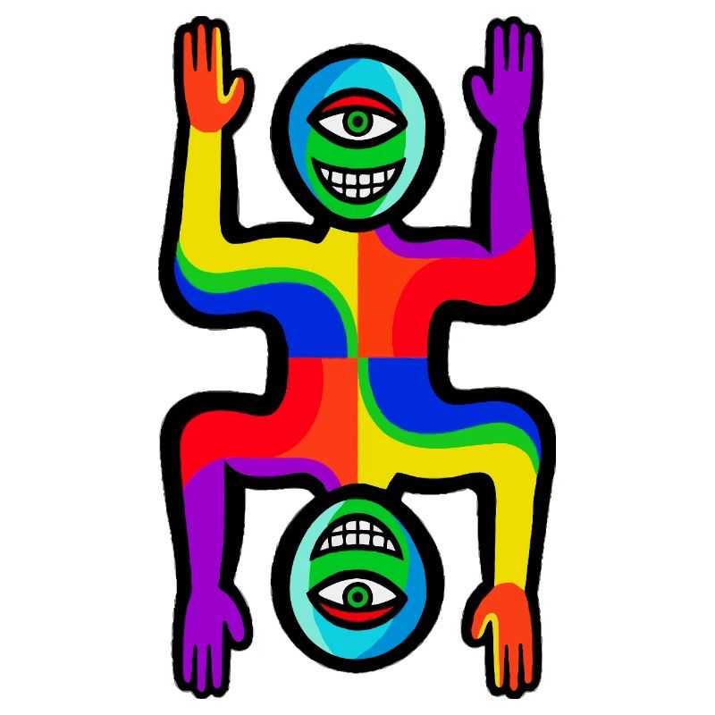 Rainbow Two Faces Figure