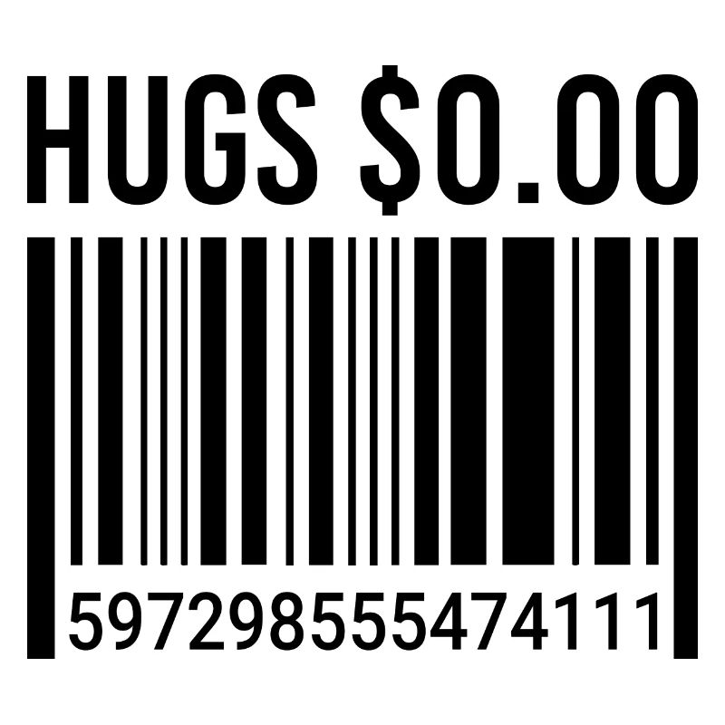 Drôles de câlins pour le code à barres zéro dollar