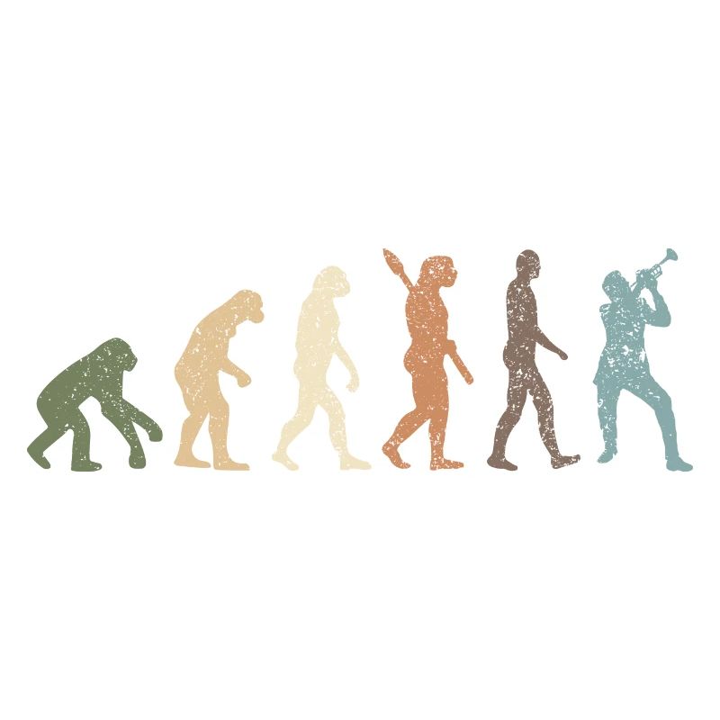 Drôle d’évolution rétro de l’homme Trompette