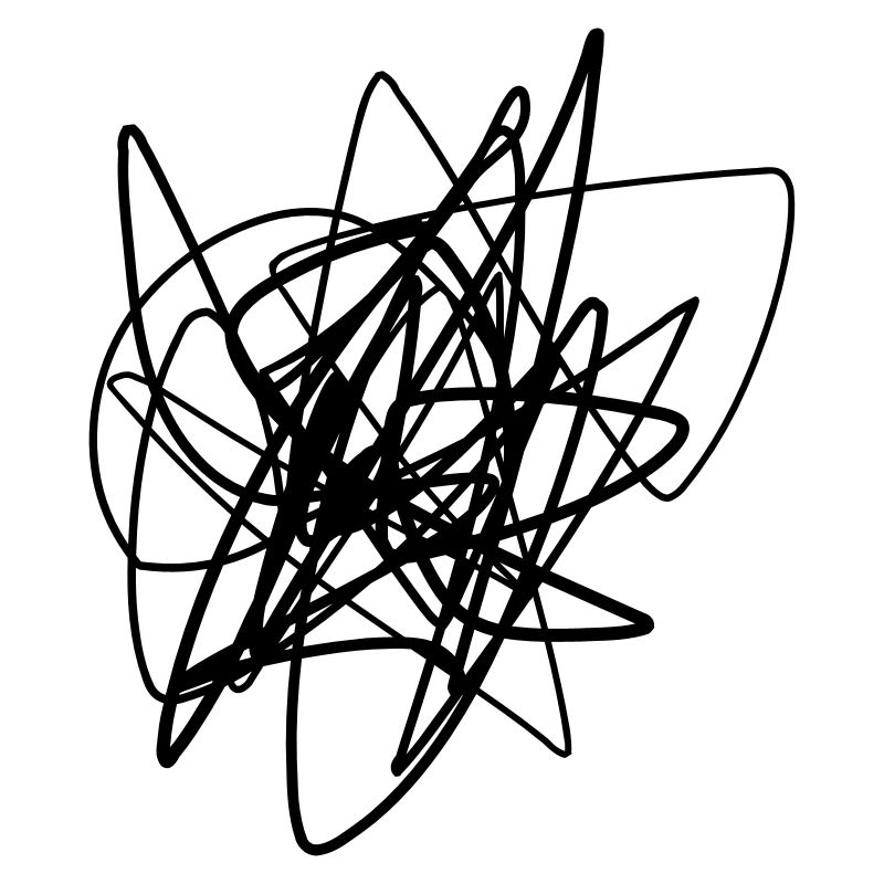 Scribbled chaotic strokes pattern