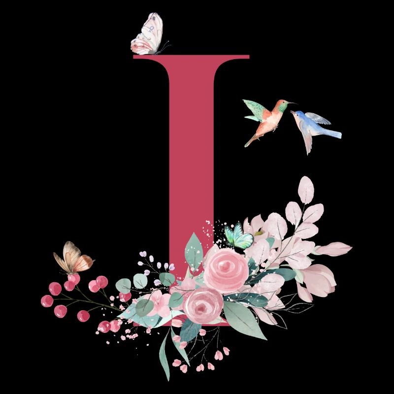 Buchstabe i floral - Geschenkidee