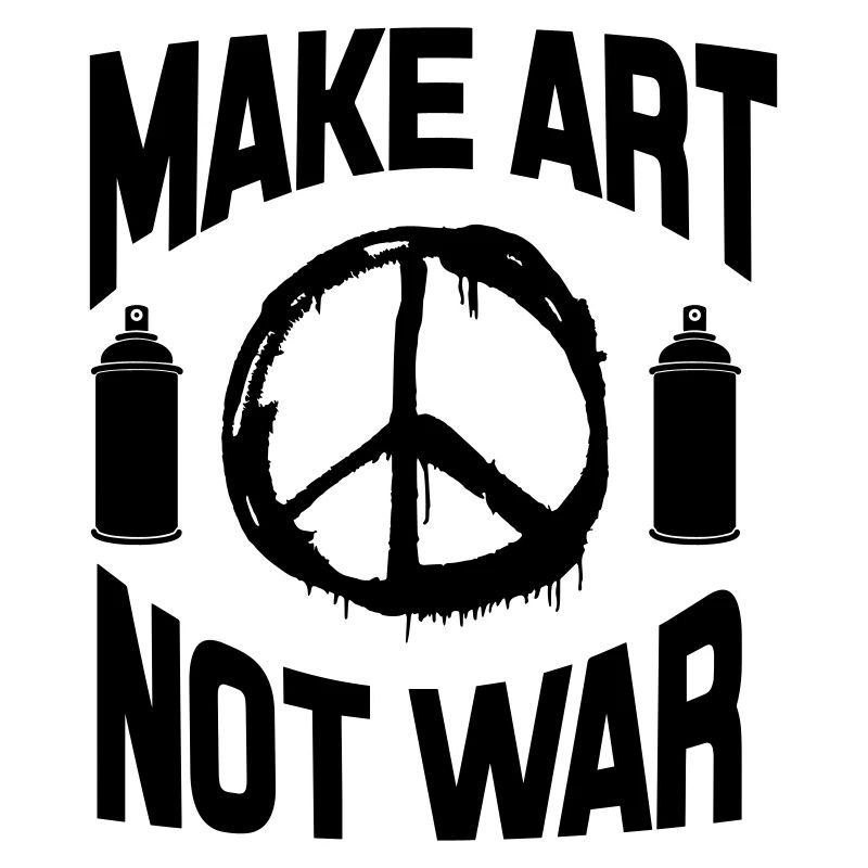 Make Art Not War - Peace Graffiti Spray Can