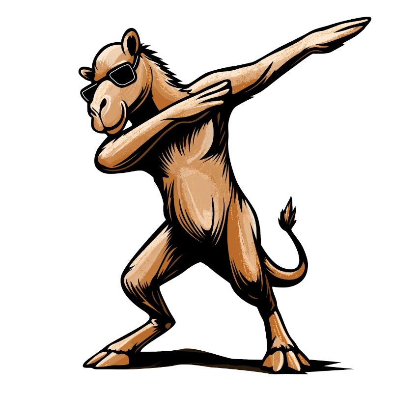 Cool Dabbing Dab Dance Camel with Sunglasses