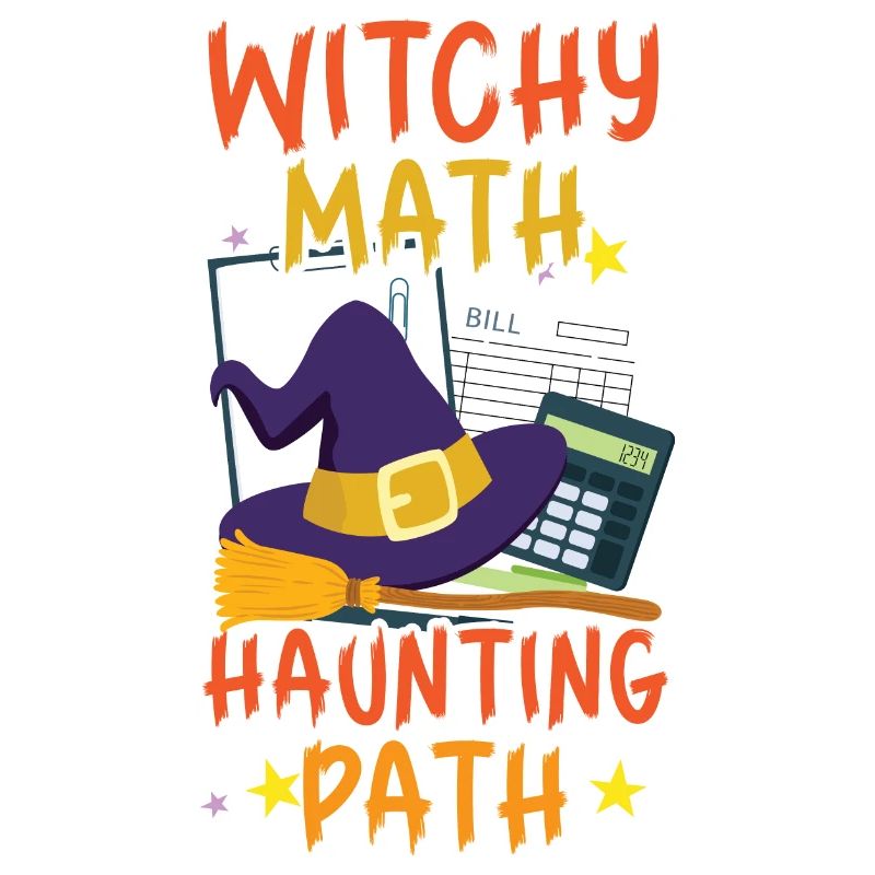 Witch Math Haunted Path Comptable Halloween
