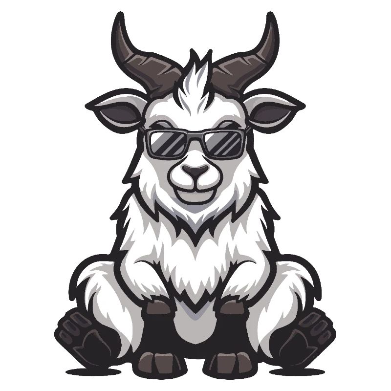 Mountain Goat Cool Comic