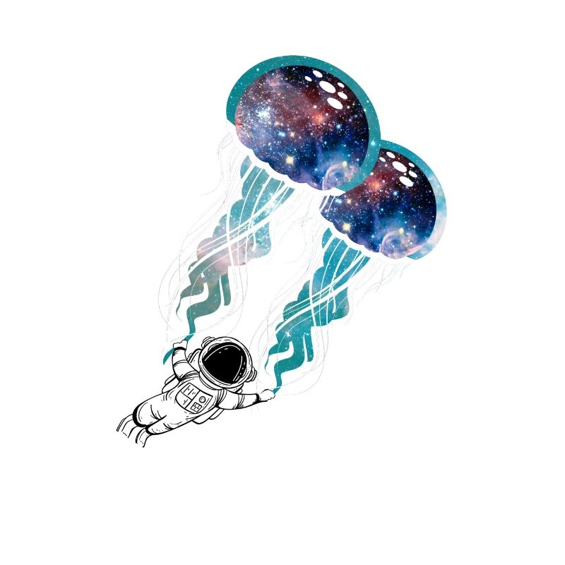 Nebula Galaxy Astronaut Outer Space Jellyfish