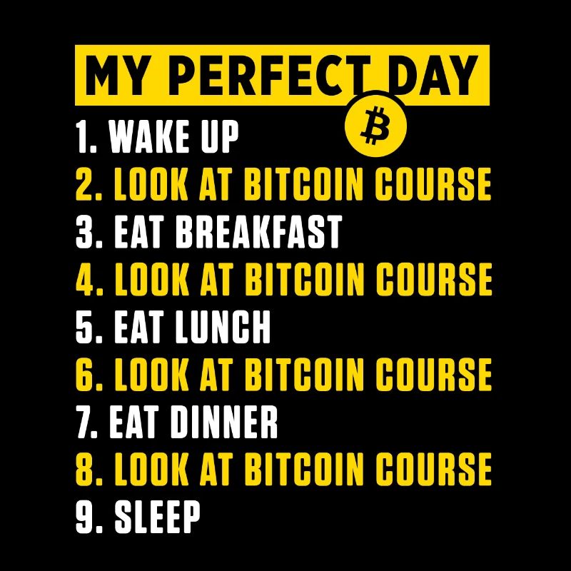 Perfekter Tag Bitcoin Kurs BTC Kryptowährung Geschenk