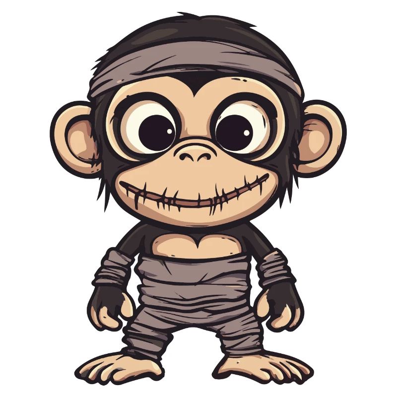 Monkey Halloween Comic Funny