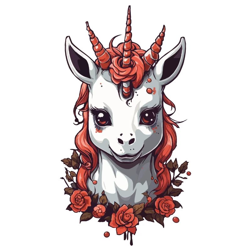 Halloween Unicorn Devil Cute October Design