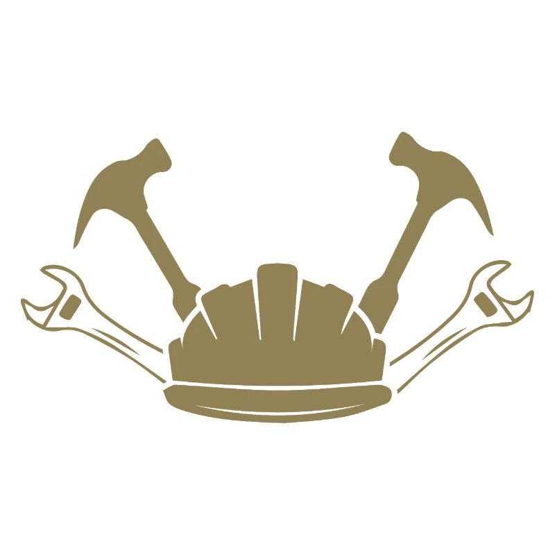 Construction Site Construction Worker Craft Helmet Silhouette