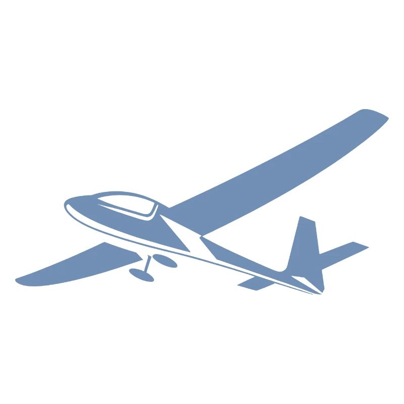 Glider Pilot Silhouette Minimalist