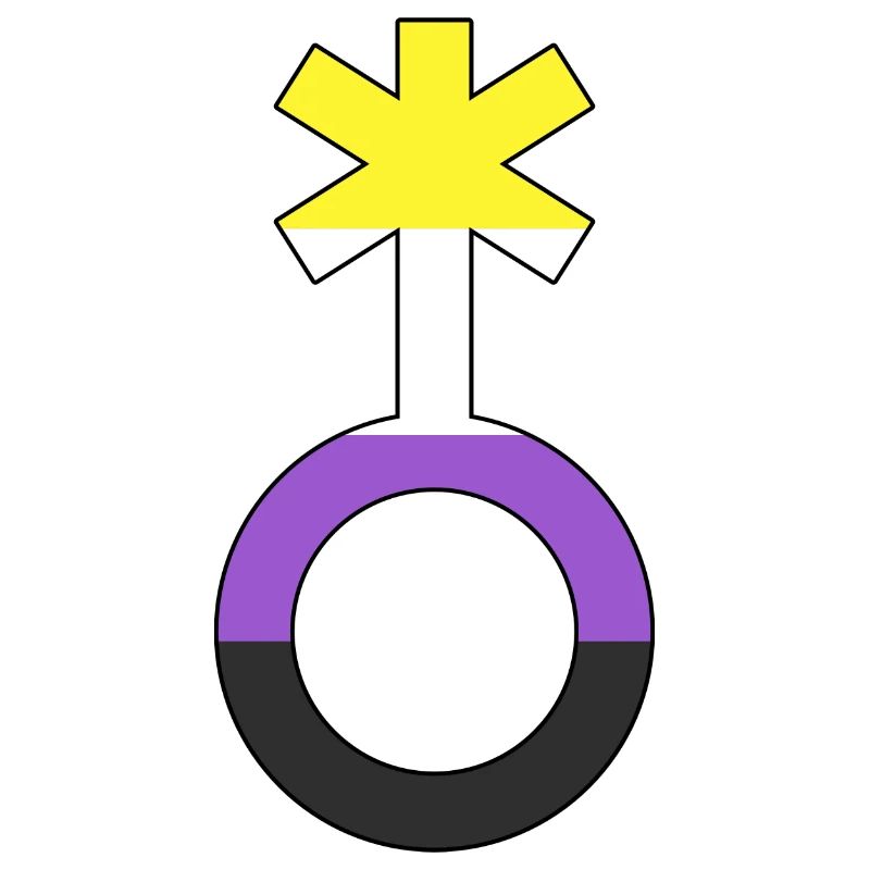 Non-binary symbol non-binary non-binary gender