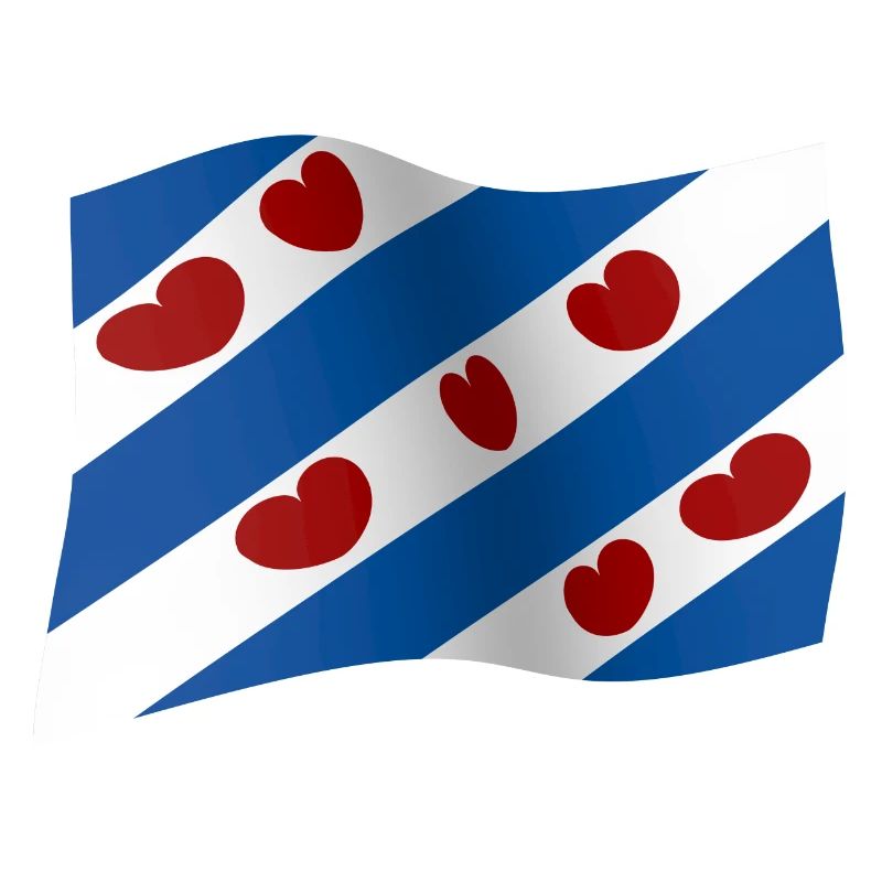 Drapeau frison flottant dans le vent
