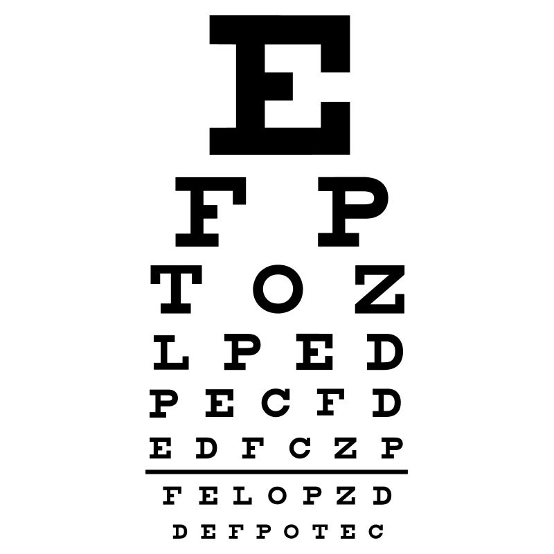 eye chart - Sehtest