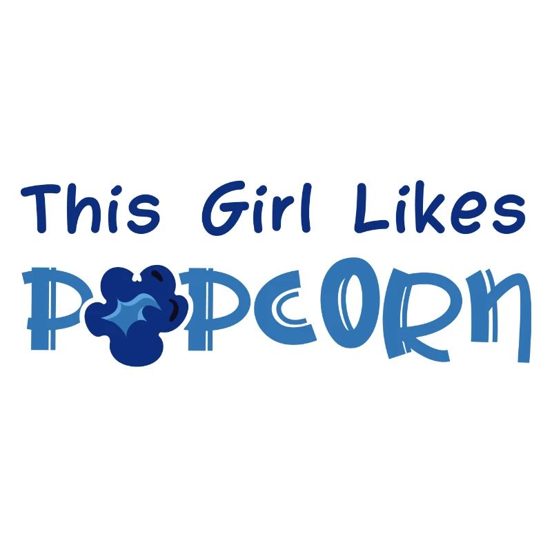 Fille aime le pop-corn et les films mangeant du