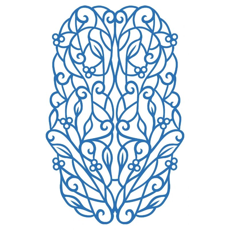 Blue stylish ornamental element