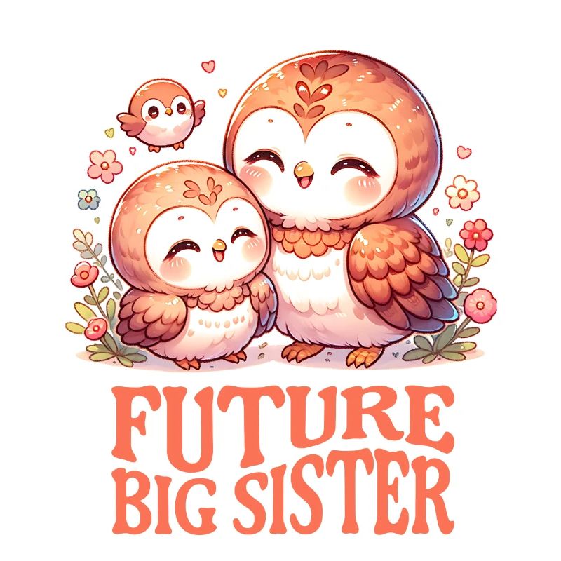 Ich bin bald eine Große Schwester süße Eulen