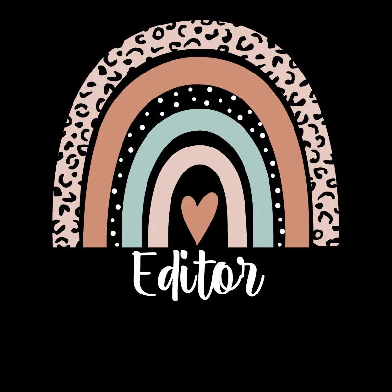 Editor Rainbow Leopard Funny Editor Appreciation