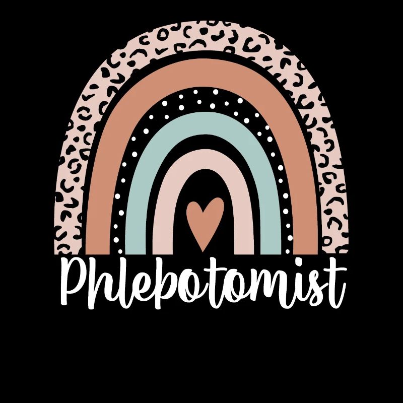 Phlebotomist Rainbow Leopard Funny Phlebotomist