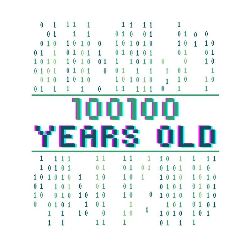 36th birthday 36 years old Binary Code Computer Science