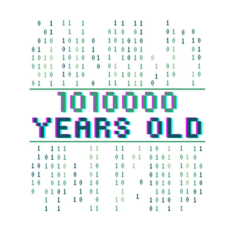 80th Birthday 80 Years Old Binary Code Computer Science
