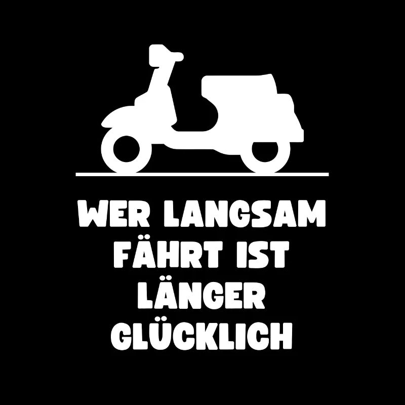 Roller Mofa Fahrer Leidenschaft Langsam Glücklich