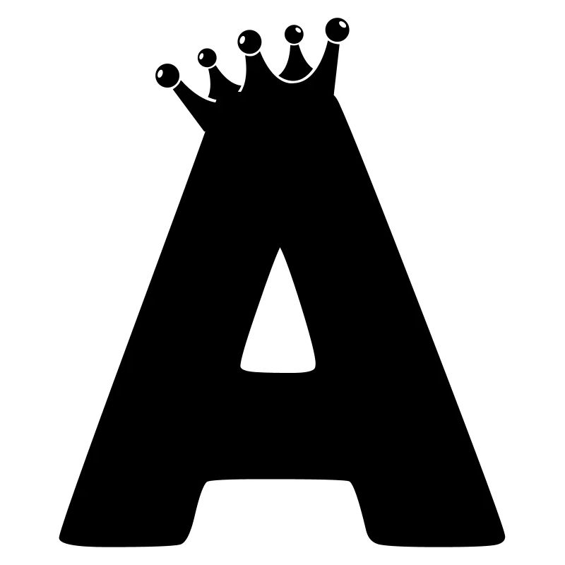 Buchstabe A Krone